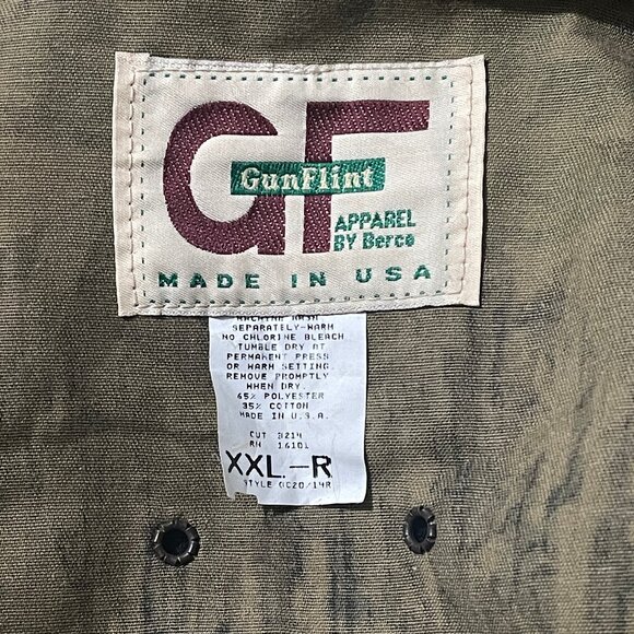 vtg Gunflint By Berce Mens 2XL Reg Rebark Camo Hunting Coveralls Unlined - Picture 2 of 8